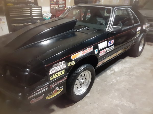 83 Mustang Fox-Body Drag Car (Roller)  for Sale $3,500 