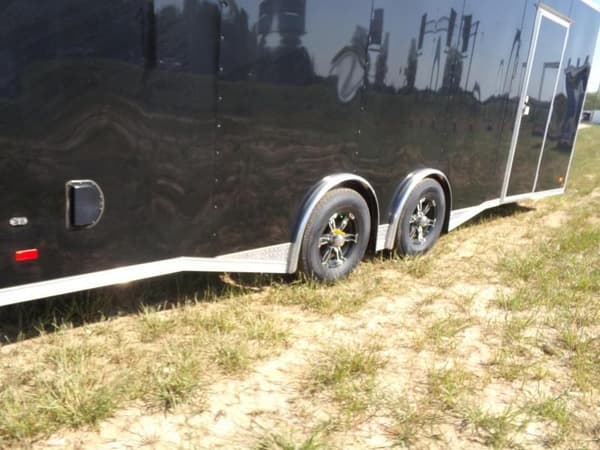 8.5x24 10k Black Carhauler w/ ramp door Enclosed Cargo  for Sale $12,495 