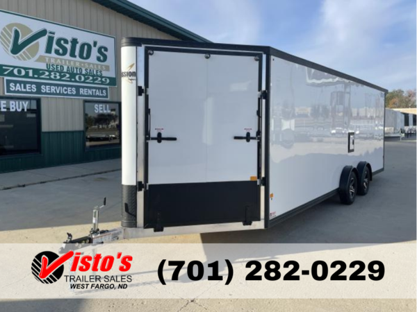 NEW 2023 Mission 7.5' x 24' Enclosed Snowmobile Trailer 