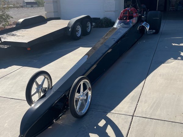 dragster with trailer & new crew chief whether station