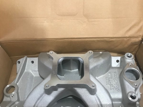 New Edelbrock Victor Jr. 2967 Aluminum Intake For SBC  for Sale $350 