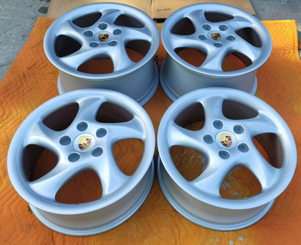 OEM ORIGINAL FACTORY PORSCHE 911 993 TURBO TWIST WHEELS HOLL  for Sale $4,200 