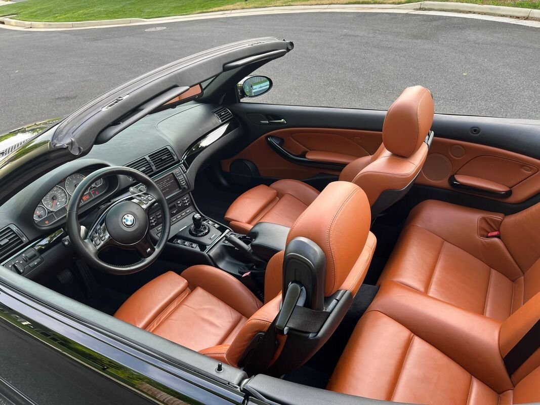 2004 BMW M3 - LOW MILEAGE 2004 e46 M3 Convertible -- Black on Cinnamon, 24K Miles and 2 Owners - Used - VIN WBSBR93414PK06483 - 24,500 Miles - 6 cyl - 2WD - Automatic - Convertible - Black - Fairfax, VA 22030, United States