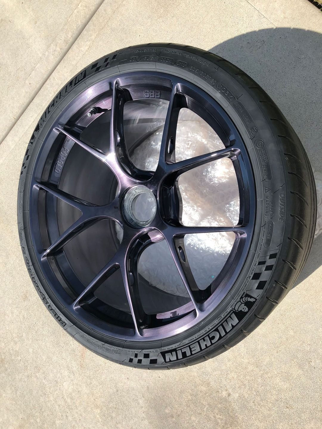 Wheels and Tires/Axles - Porsche BBS FI-R Wheels 20x9 ET52 & 20x12 ET44 Center Lock Custom Brushed Finish - Used - 2013 to 2019 Porsche 911 - Lee's Summit, MO 64064, United States