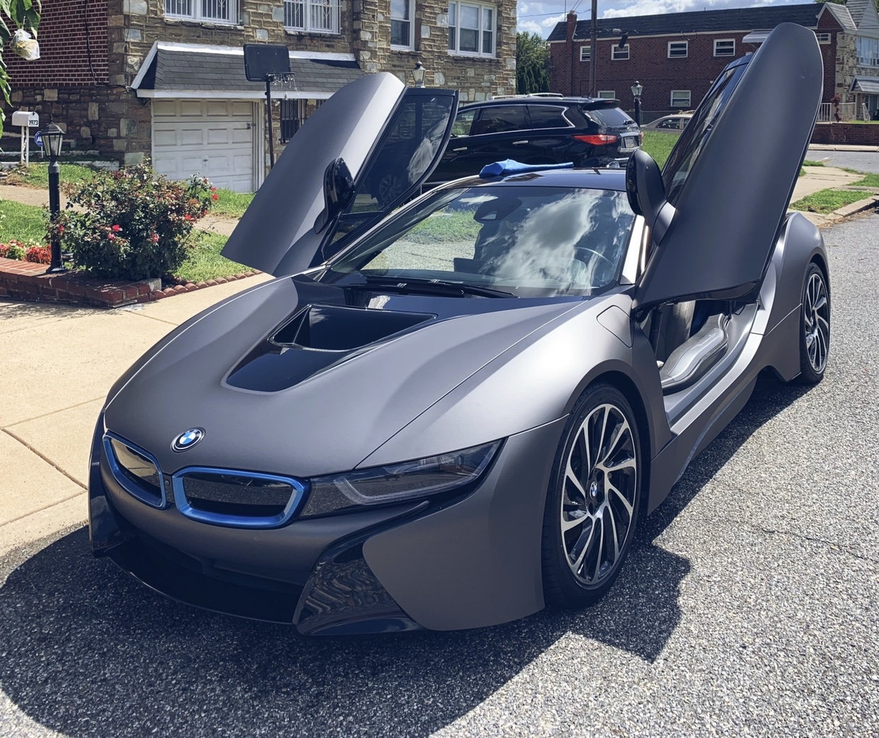 2015 BMW i8 - 2015 BMW i8 Protonic Blue Impulse Package (Grey Wrap) - Used - VIN WBY2Z2C59FV392326 - 27,000 Miles - 3 cyl - AWD - Automatic - Coupe - Blue - Philadelphia, PA 19115, United States