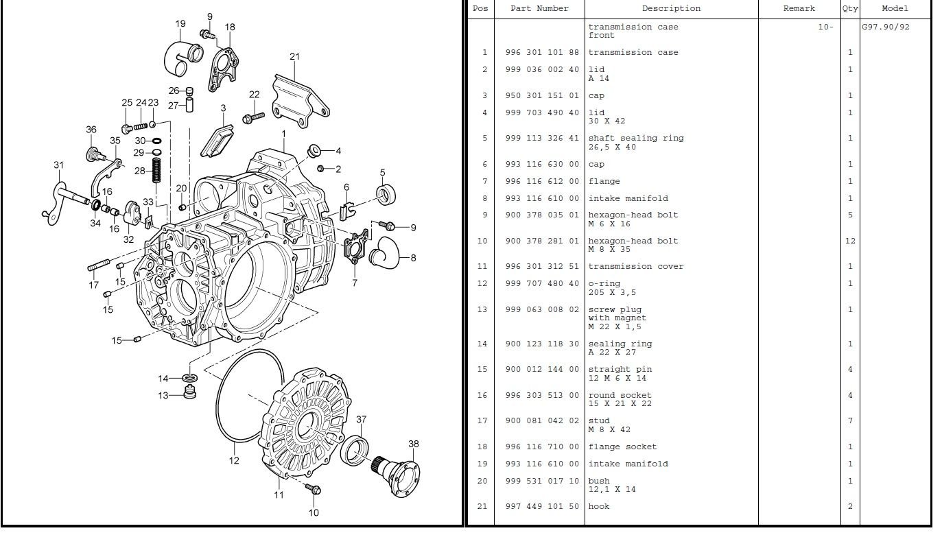 Manual Transmission Exploded View Rennlist Porsche Discussion Forums