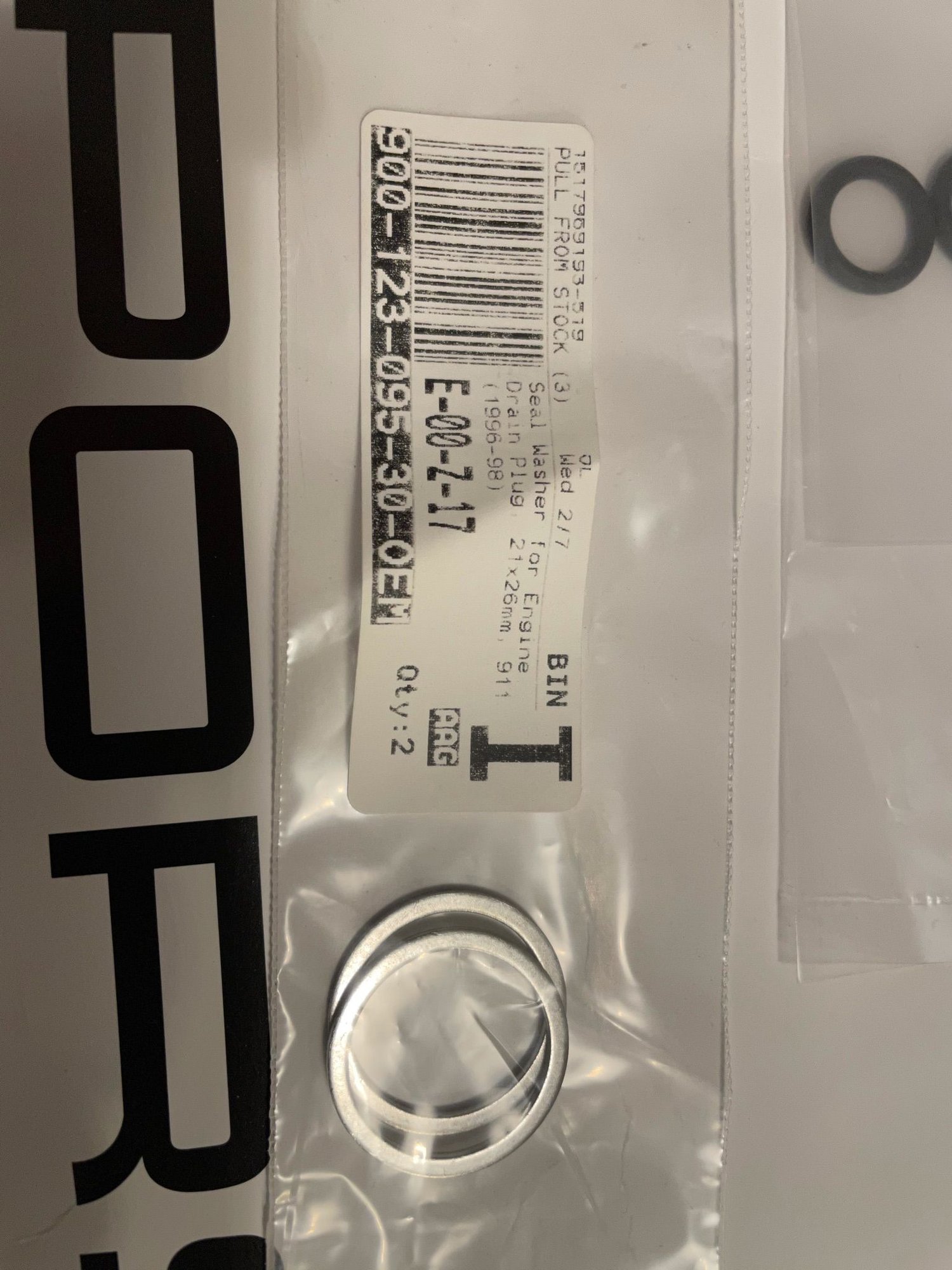 Accessories - Porsche 911 1989-1998 Oil Change O rings and aluminum sealing washers - New - 1989 to 1998 Porsche 911 - Atlanta, GA 30324, United States