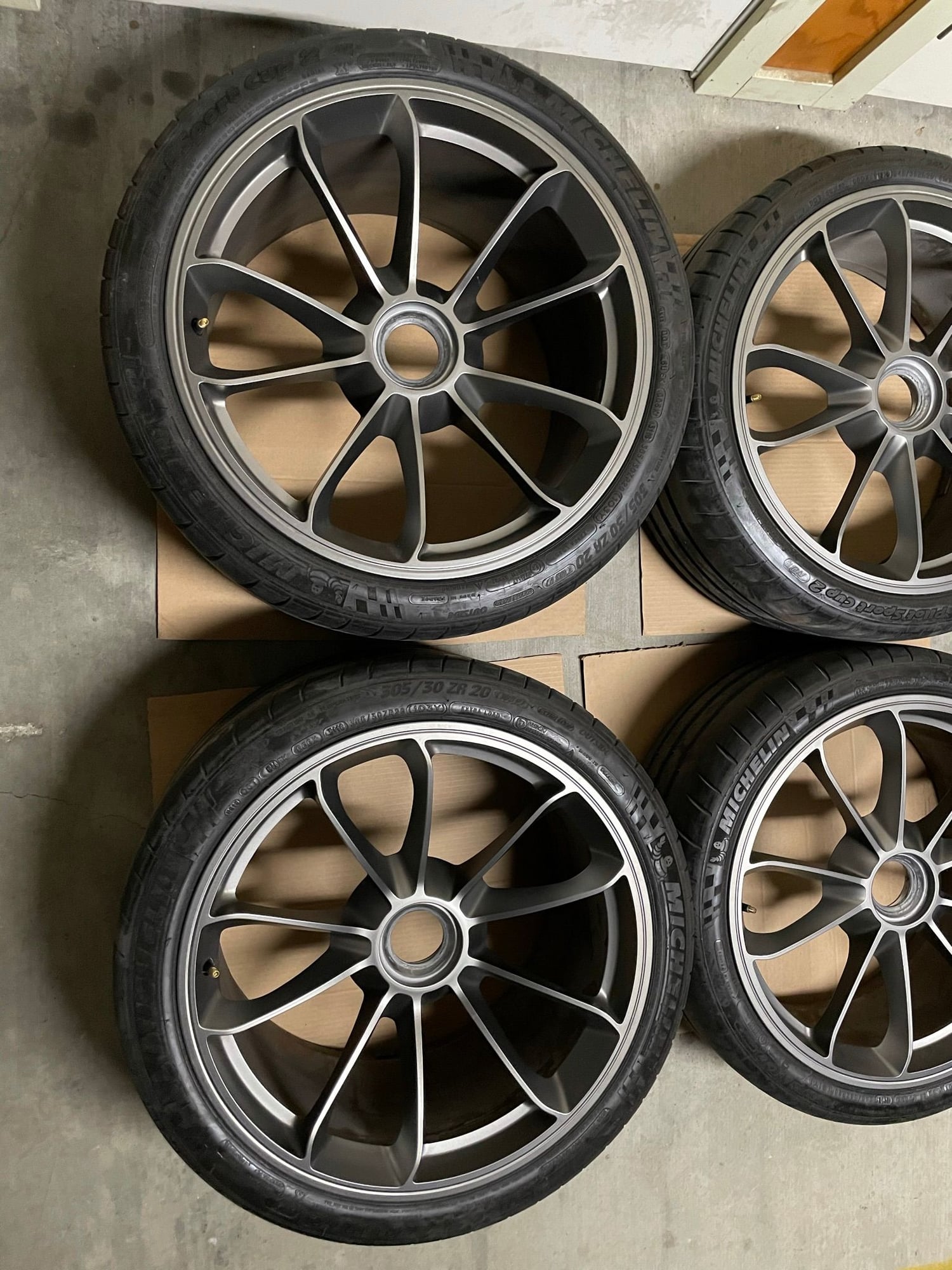Wheels and Tires/Axles - 991 GT3 wheel set in Platinum - Used - 2014 to 2019 Porsche GT3 - Los Angeles, CA 90025, United States