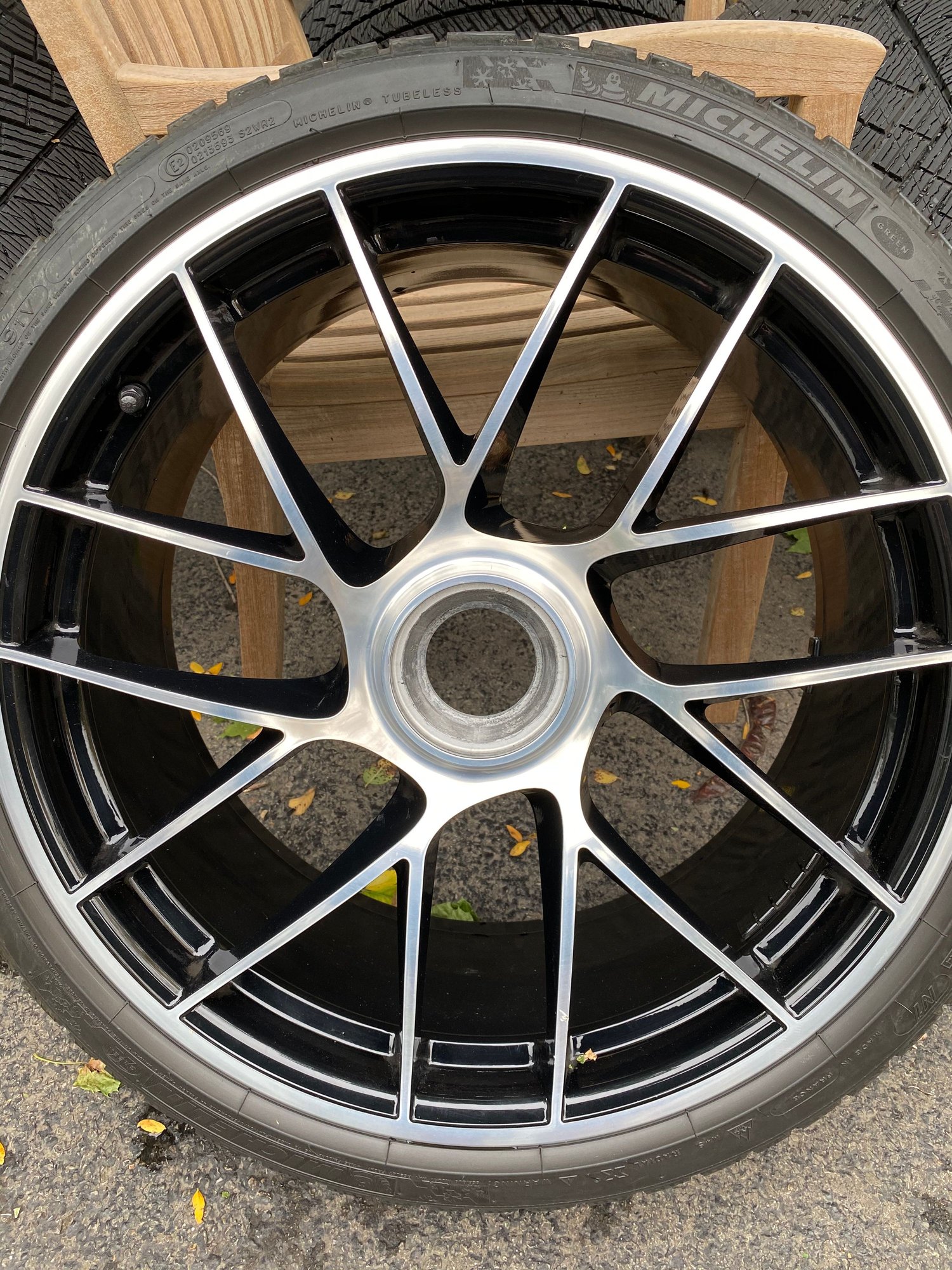Wheels and Tires/Axles - OEM 2017 911 Turbo S Center Lock Wheels & Michelin Pilot Alpin's - Used - 2017 to 2019 Porsche 911 - Wilmette, IL 60091, United States