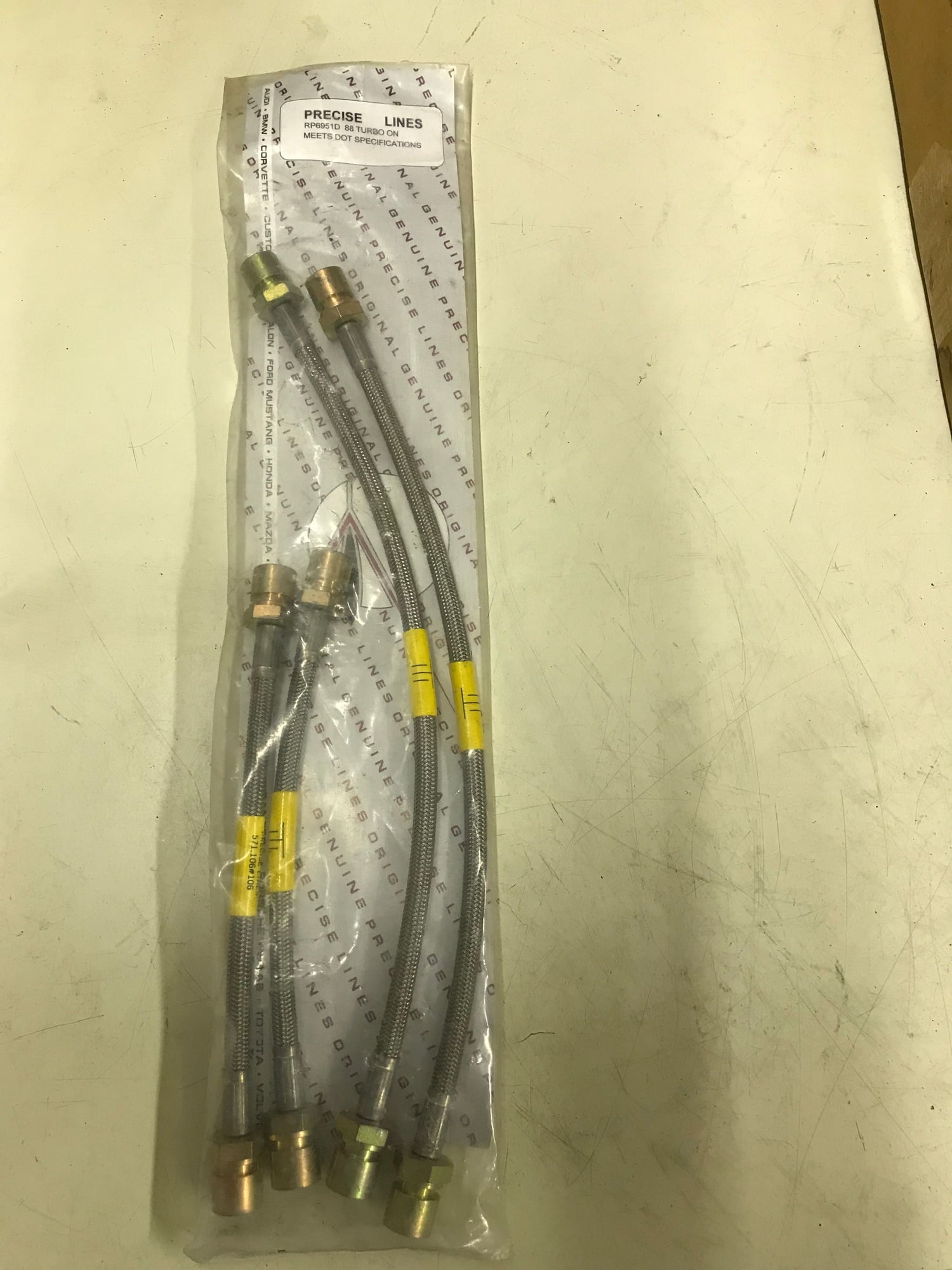 Brakes - Braided stainless steel brake line set for 944 Turbo S - New - 1988 to 1989 Porsche 944 - Naperville, IL 60565, United States