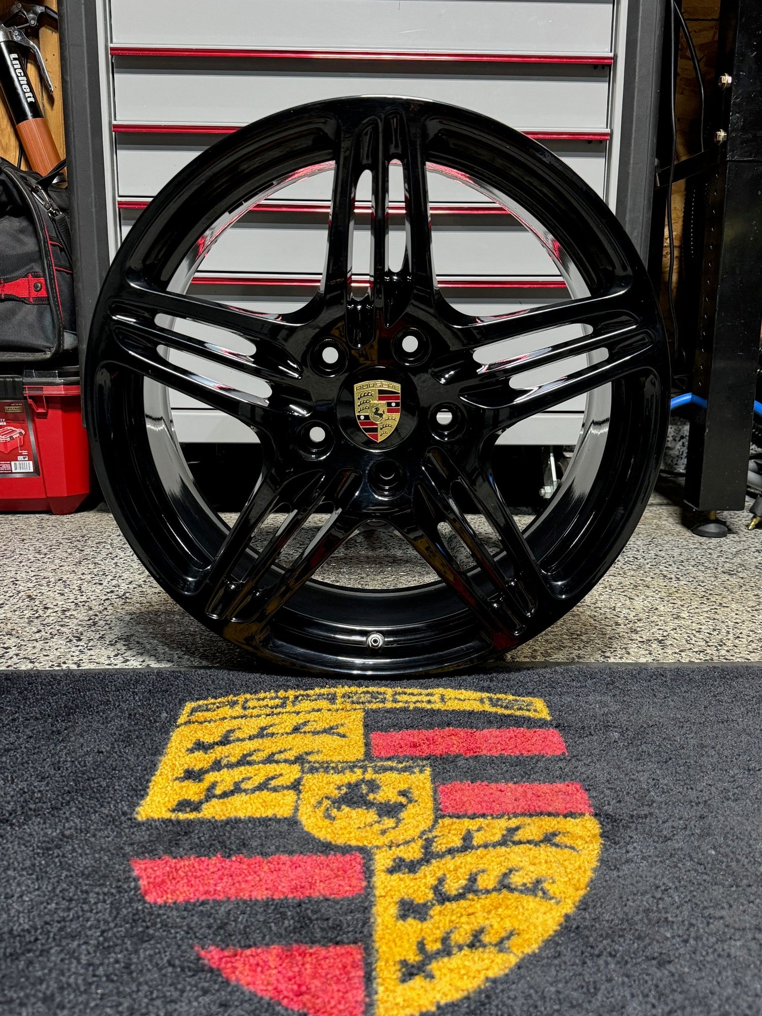 Wheels and Tires/Axles - Black 997.1 Turbo OEM Wheels + TPMS + OEM Center Caps - Used - 2005 to 2012 Porsche 911 - Denver, CO 80212, United States
