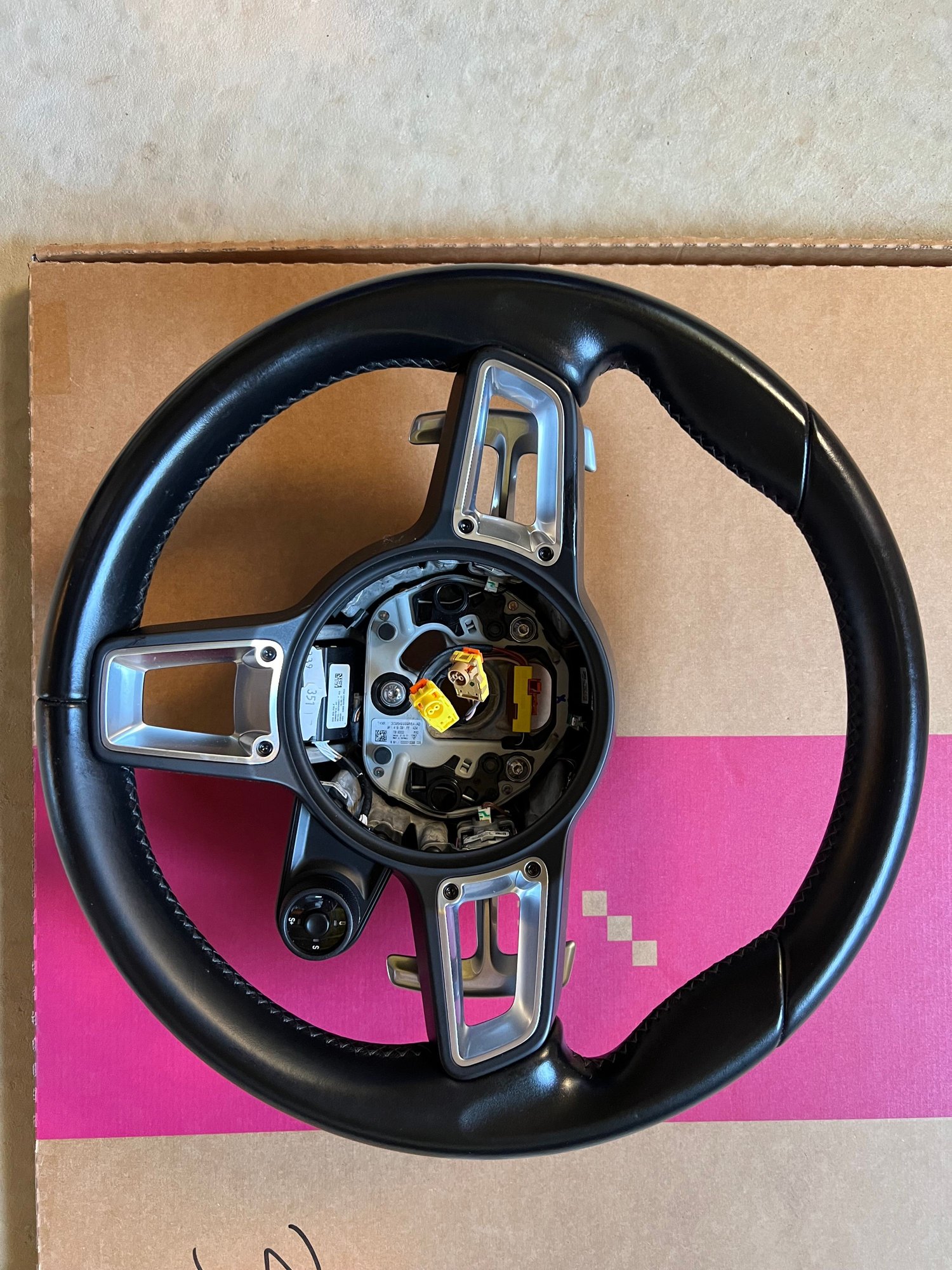 Interior/Upholstery - 991.2 GT Sport (GT3) Style Leather Steering Wheel - Used - 2015 to 2019 Porsche Cayman GT4 - 2012 to 2019 Porsche 911 - St. Joseph, MI 49085, United States