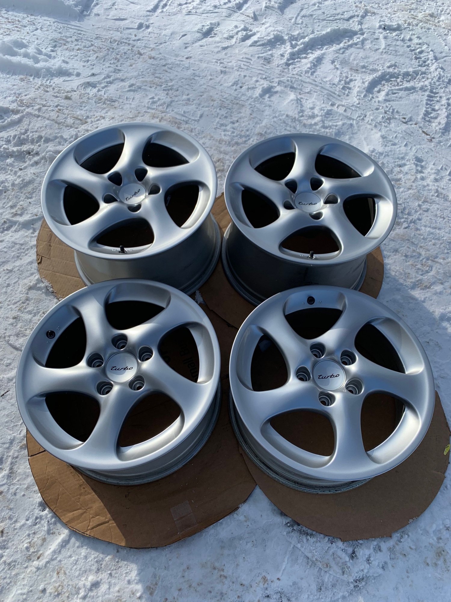 Wheels and Tires/Axles - 18" OEM Porsche 996 Turbo Twist Wheels - Hollow Spoke - Like NEW - Used - 1994 to 2012 Porsche 911 - Chanhassen, MN 55317, United States