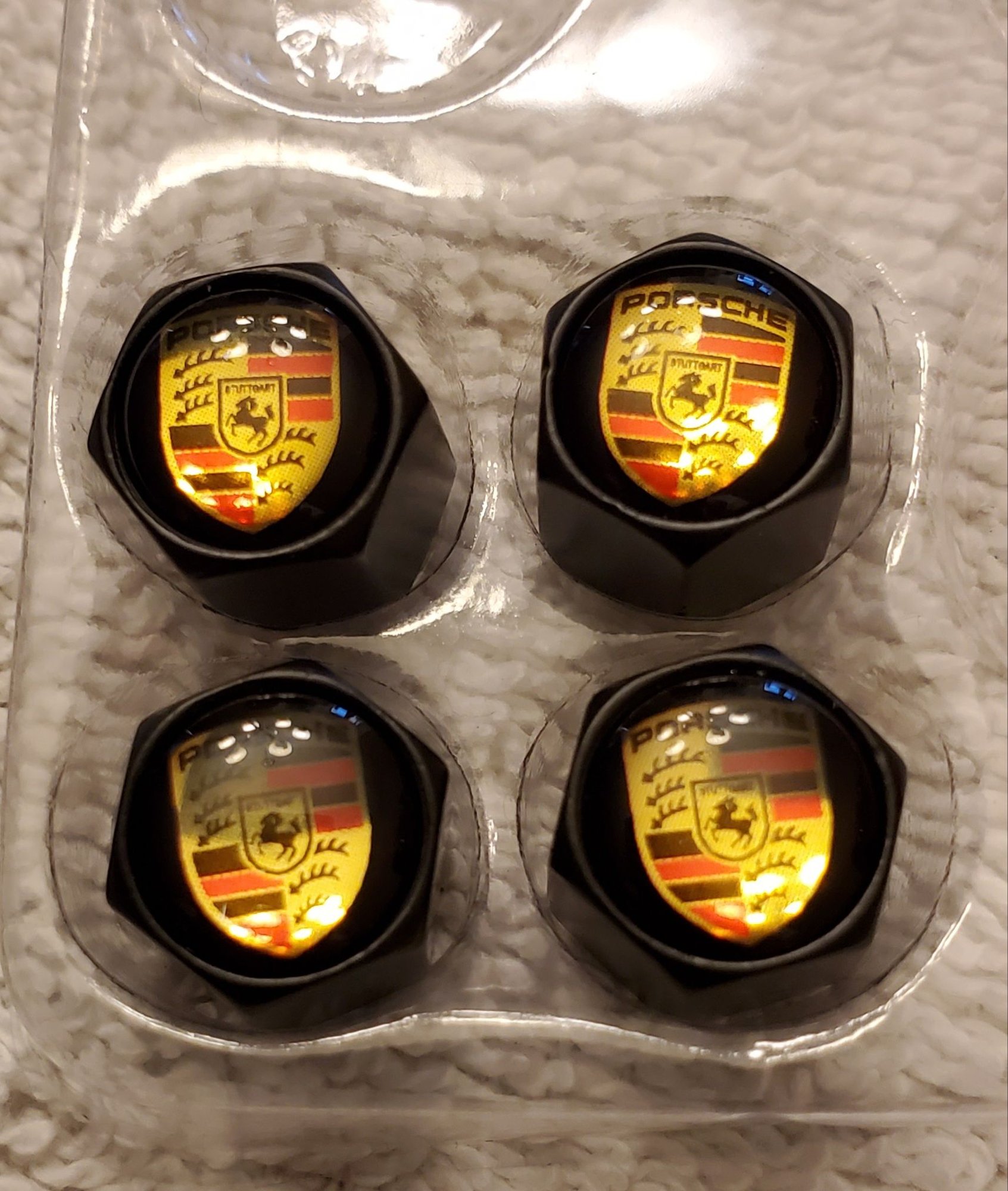 Accessories - SOLD- Porsche valve stem black caps - New - All Years Porsche All Models - Daytona Beach, FL 32124, United States