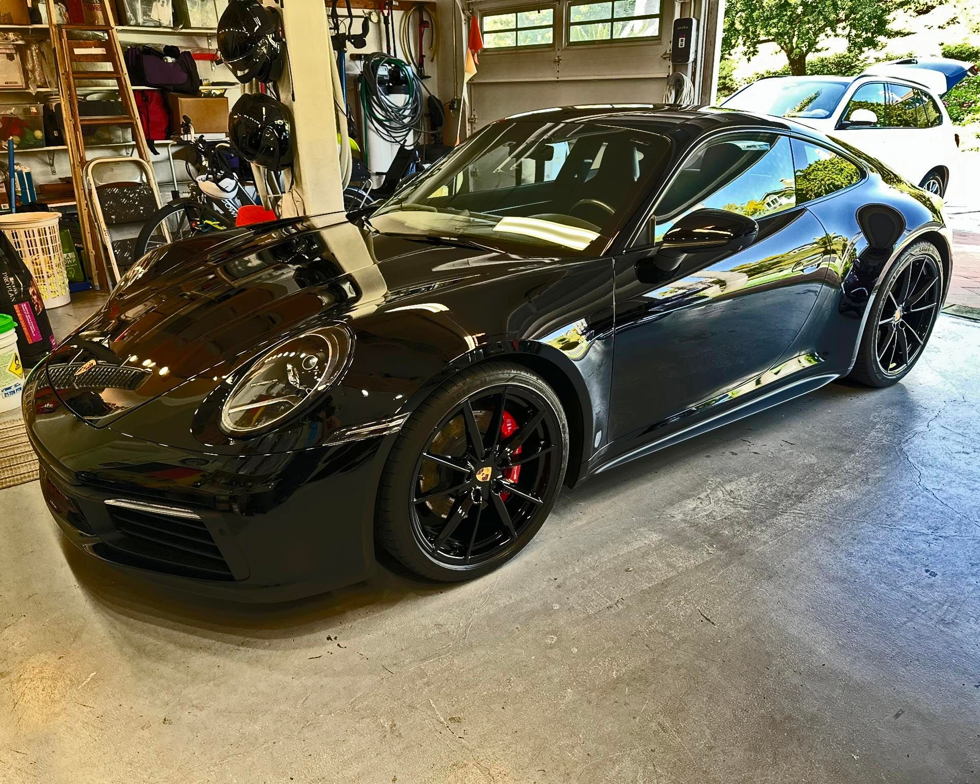 Standard 3 car garage in California. Very few homes have basements, so garages do double duty in this area of the country.