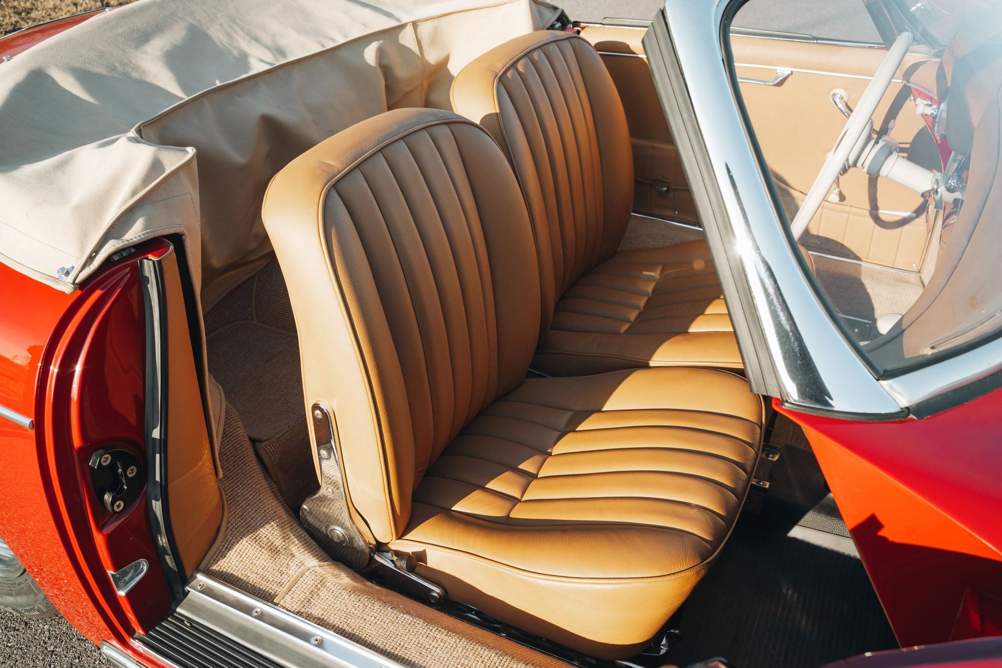 1958 Porsche 356A - Fully Restored 356 Cabriolet D, 140 Horsepower 2.0-liter Flat-4 with Original Numbers - Used - VIN 00000000000085806 - 1,353 Miles - 4 cyl - 2WD - Manual - Convertible - Red - Verona, Italy