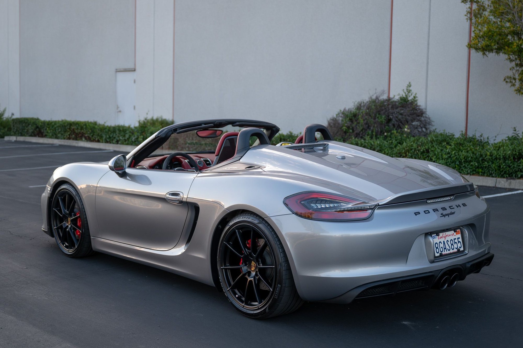 2016 Porsche Boxster - 2016 Boxster Spyder | GT Silver | Spyder Garnet Red Interior | Great spec | 8500~ mi - Used - VIN WP0CC2A82GS152669 - 8,500 Miles - 6 cyl - 2WD - Manual - Convertible - Silver - San Jose, CA 95035, United States
