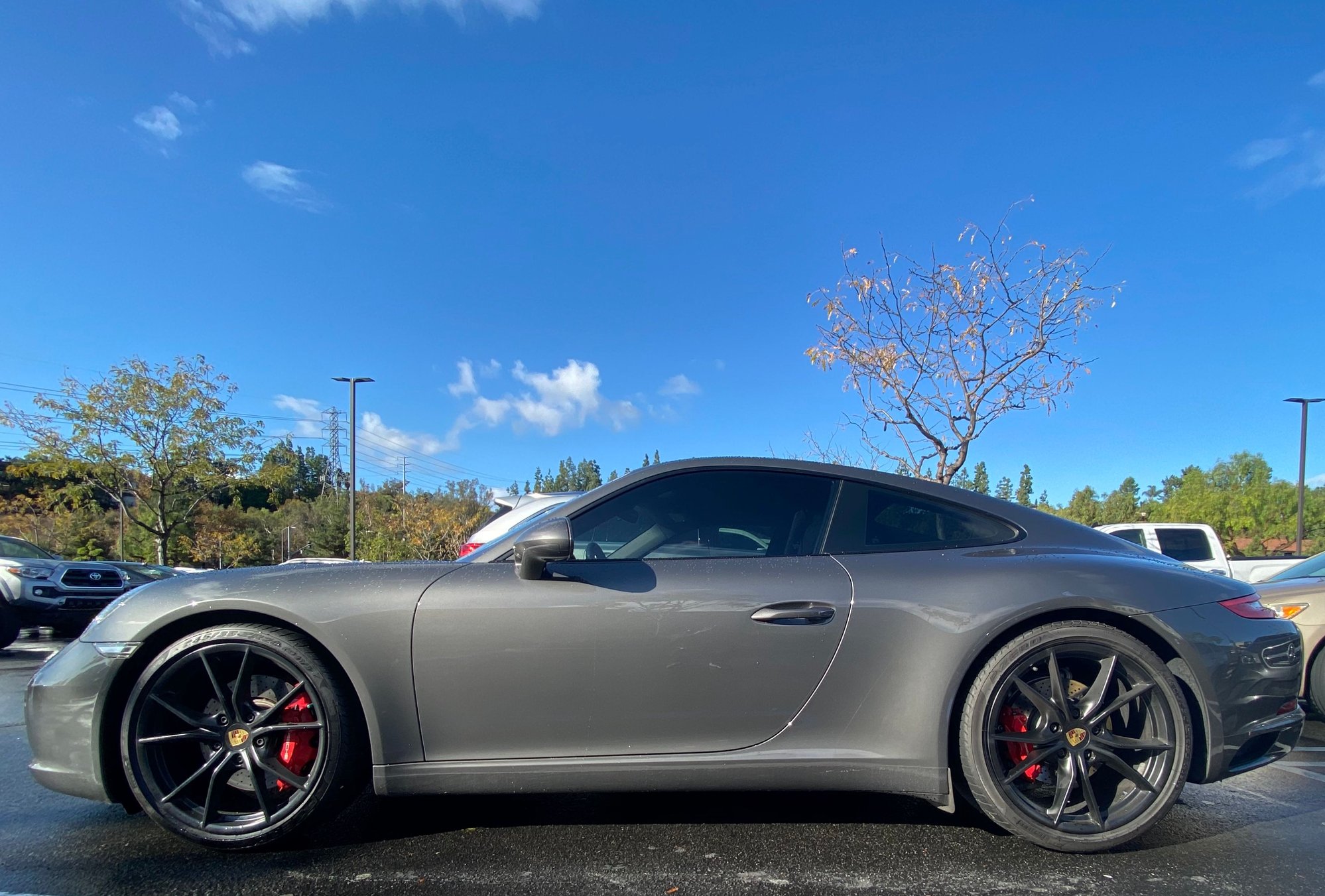 991.2 Porsche Carrera S 20" OEM Black Wheels Rennlist Porsche