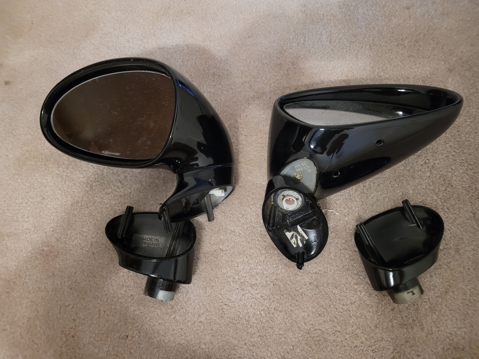 Exterior Body Parts - Aero Side View Mirrors with 965 and 928 bases. - Used - 1987 to 1991 Porsche 928 - Roswell, GA 30075, United States