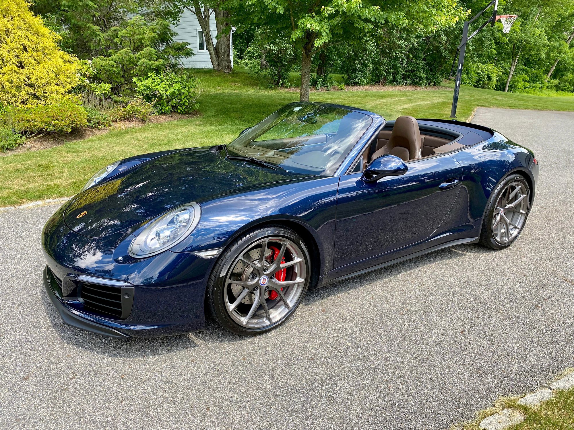 2017 Porsche 911 - 2017 Carrera 4S Cabriolet - Night Blue/Saddle Brown Full Leather - Used - VIN WP0CB2A97HS155807 - 19,650 Miles - 6 cyl - AWD - Automatic - Convertible - Blue - Sudbury, MA 01776, United States
