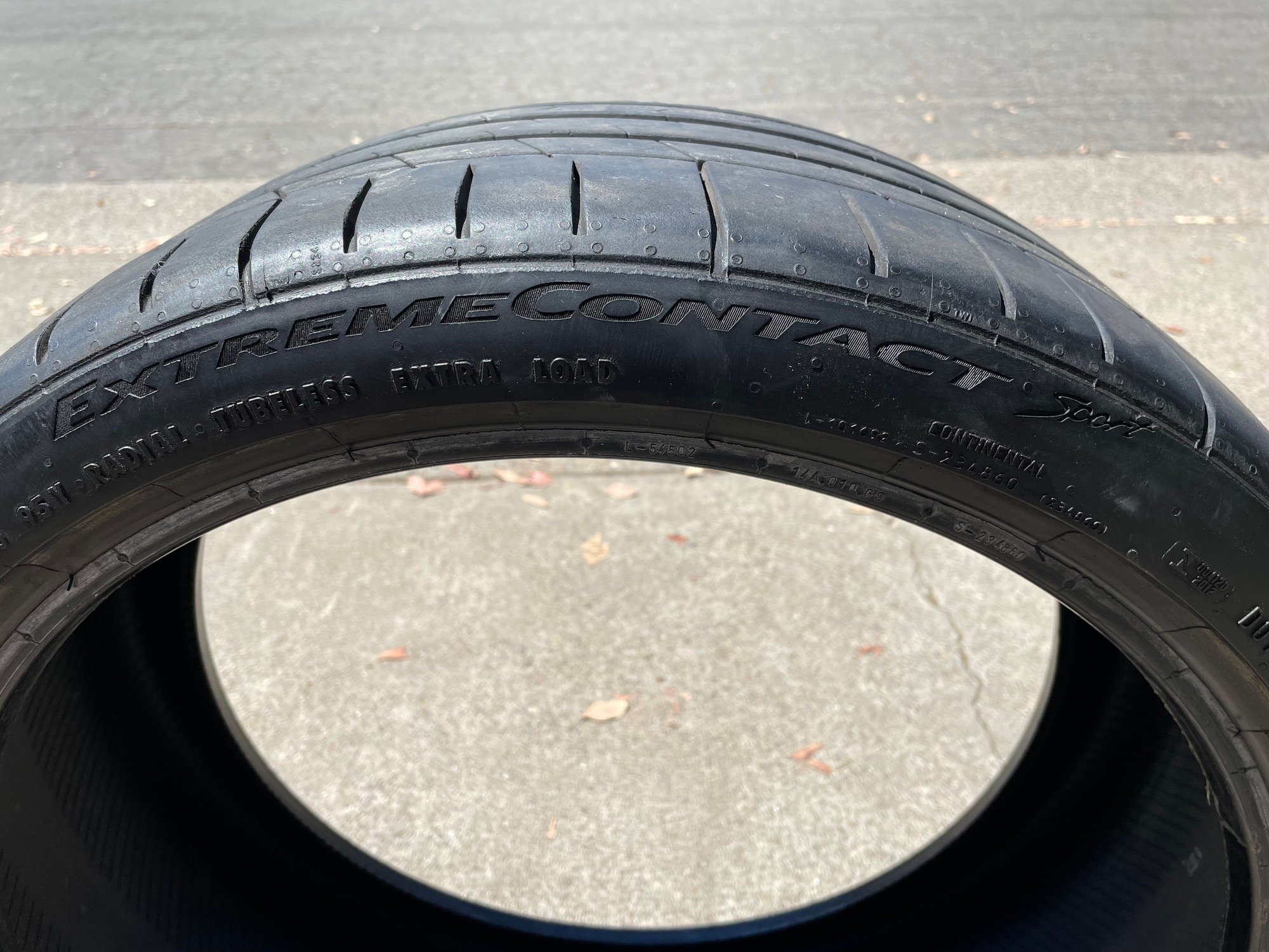 Wheels and Tires/Axles - Continental Extreme Contact Sport 245/35/zr20 Tires - Used - 0  All Models - Carmichael, CA 95608, United States