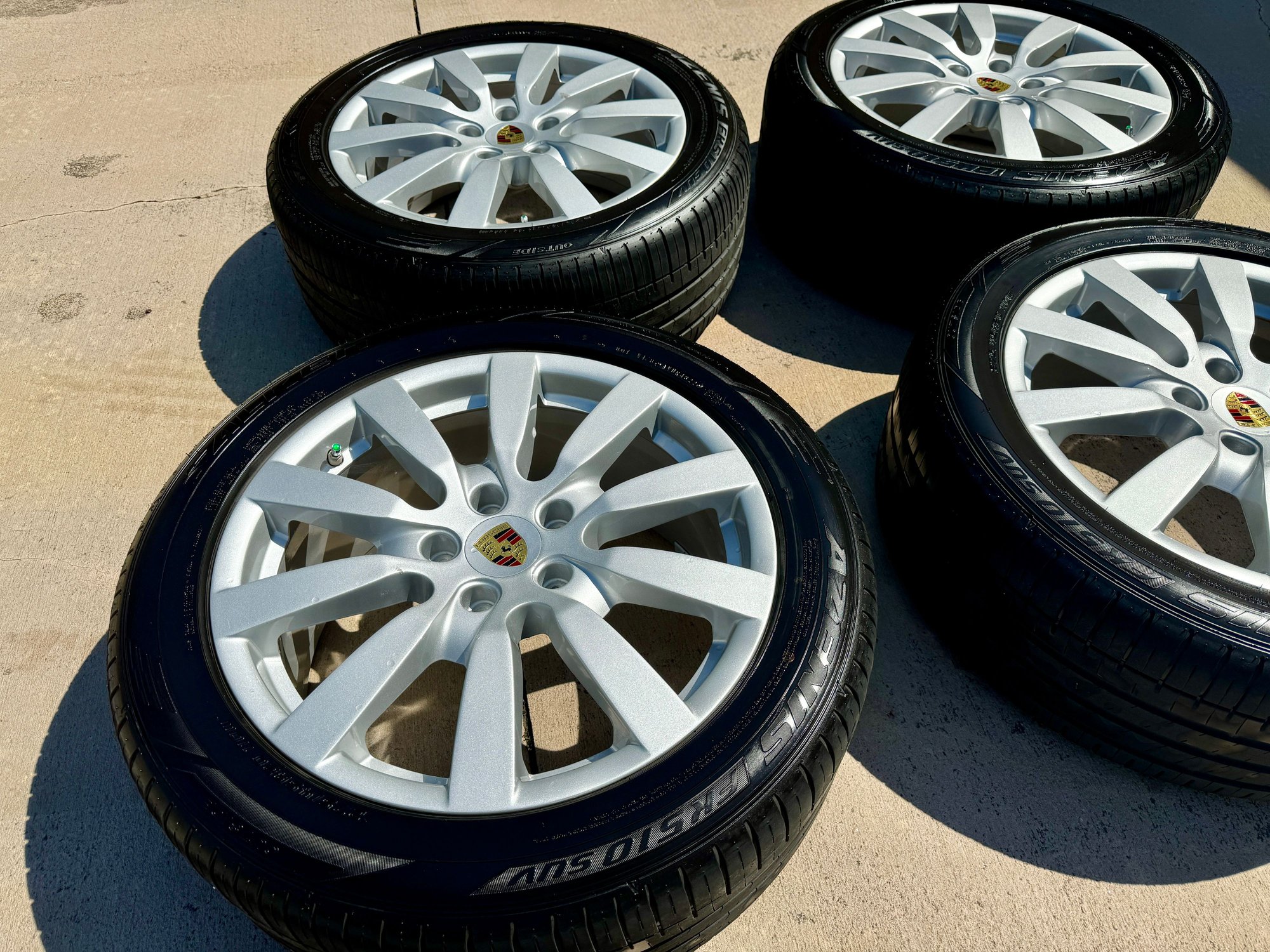 Wheels and Tires/Axles - Authentic Porsche Cayenne Wheels 9"x20" ET57 for 958.1 or .2 w/ Falken Tires & TPMS - Used - Gainesville, GA 30506, United States