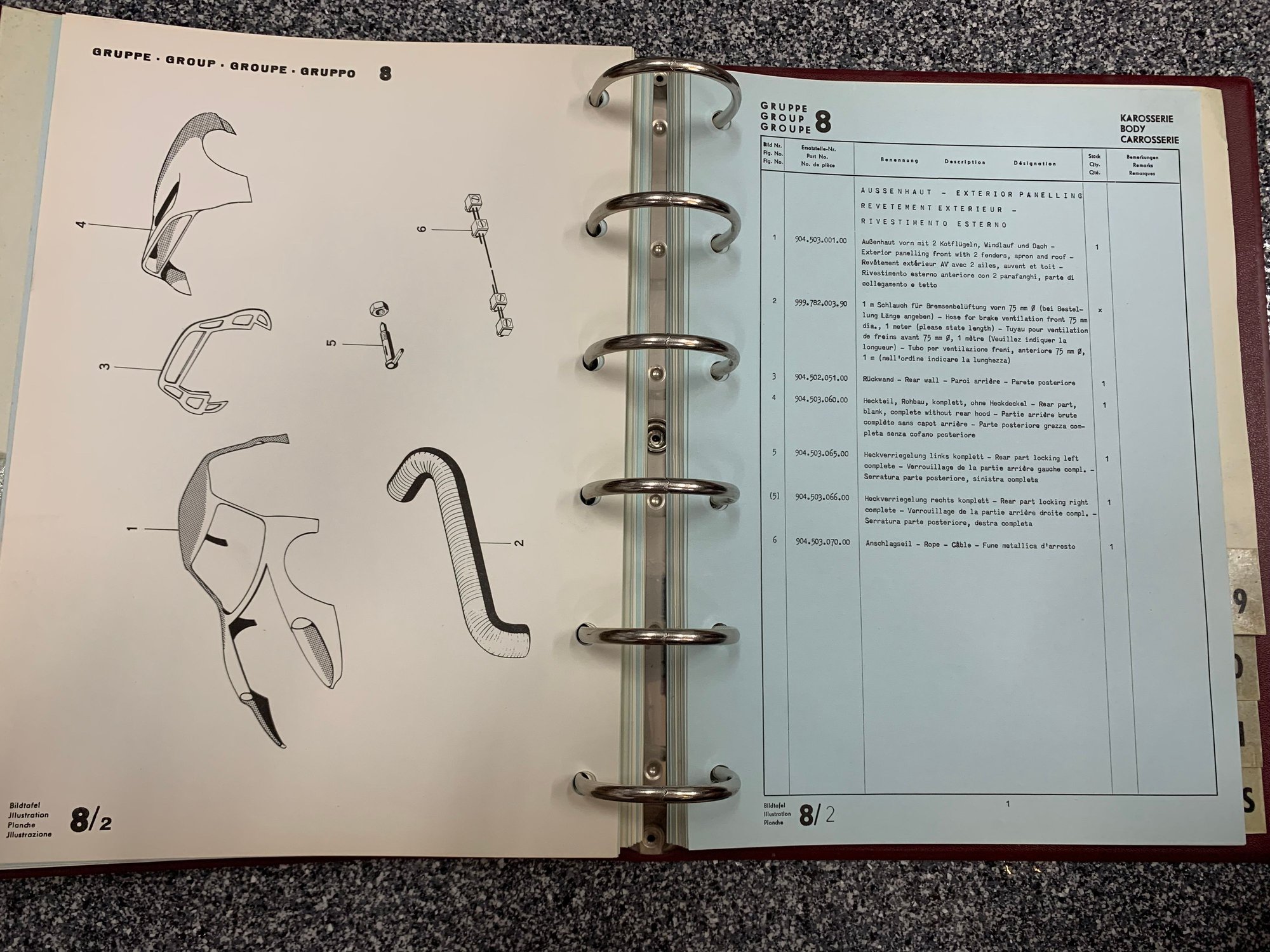 Miscellaneous - 1964 GTS 904 Spare Parts Catalogue - Used - 1964 to 1965 Porsche Carrera - Richmond, VA 23116, United States
