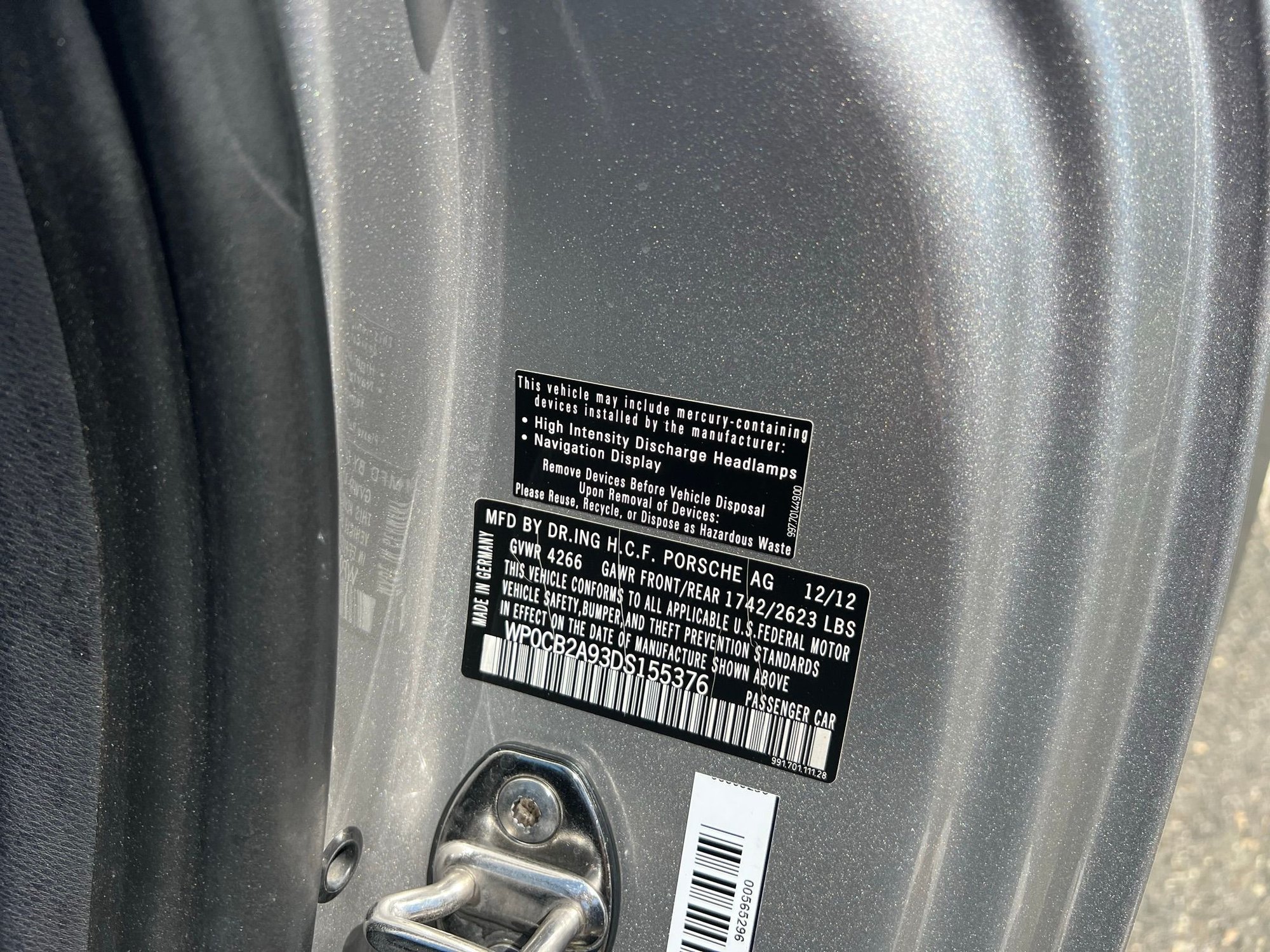 2013 Porsche 911 - 2013 991.1 C4S Cabriolet 7spd manual - Platinum Silver/black - Used - VIN WP0CB2A93DS155376 - 34,114 Miles - 6 cyl - AWD - Manual - Convertible - Silver - Shrewsbury, NJ 07702, United States