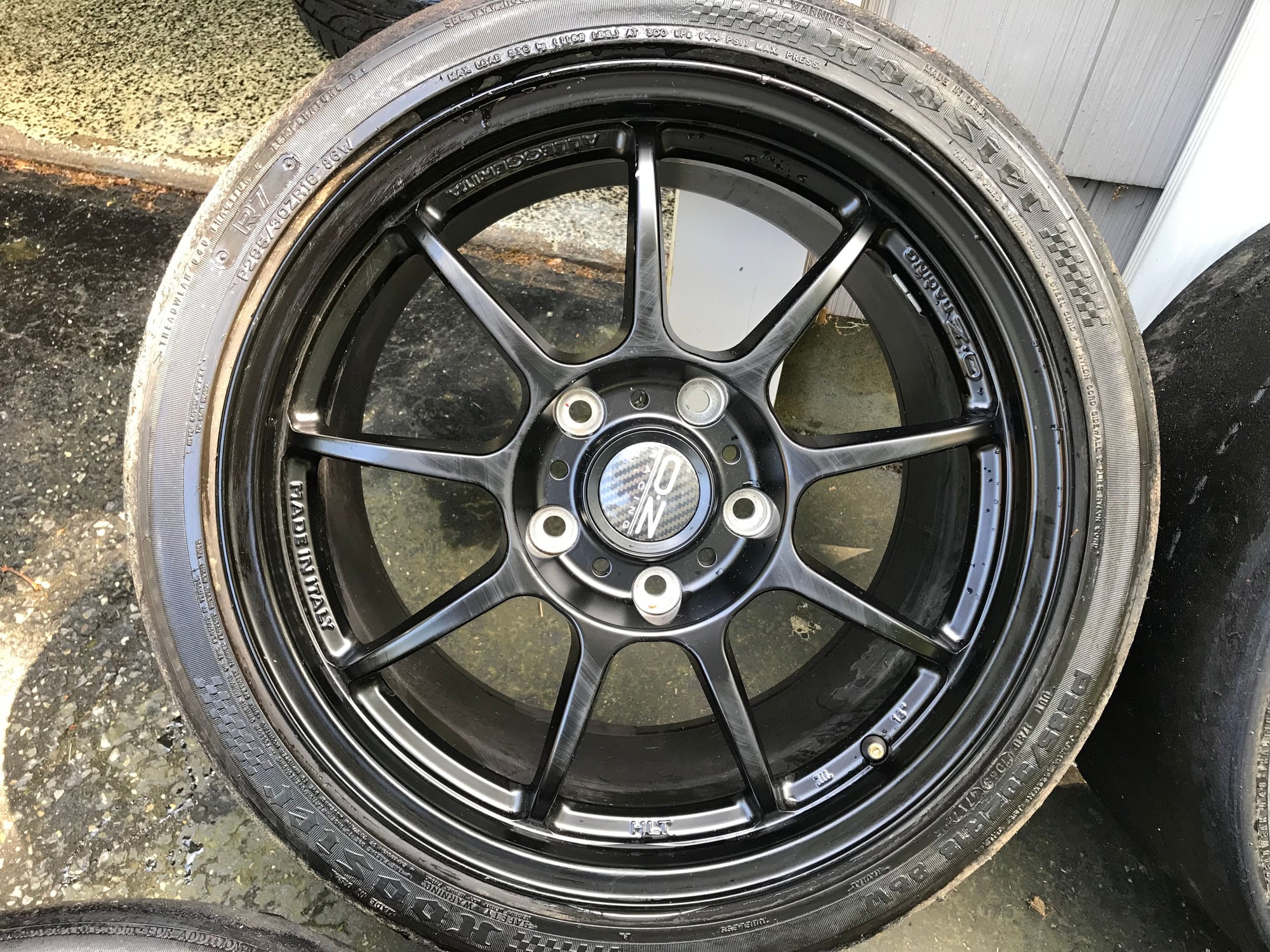 Wheels and Tires/Axles - Porsche 18" O.Z. ALLEGGERITA HLT BLK PAINT with Hossier A7 - $1700 - Used - 1999 to 2004 Porsche 911 - St James, NY 11780, United States