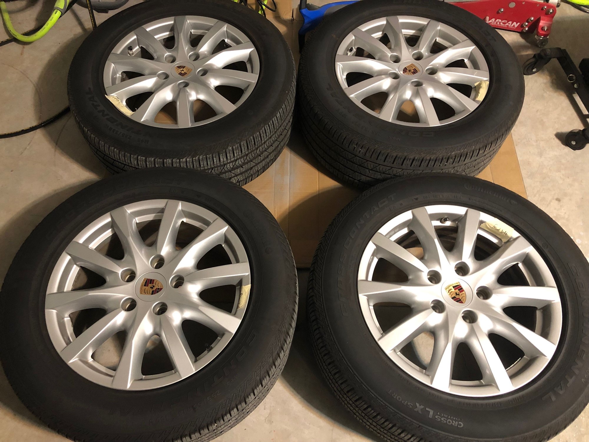 Wheels and Tires/Axles - Porsche Cayenne OEM 18" Wheels and 255/55 R18 CrossContact LX Sport Tires - Used - 2011 to 2019 Porsche Cayenne - Reston, VA 20190, United States