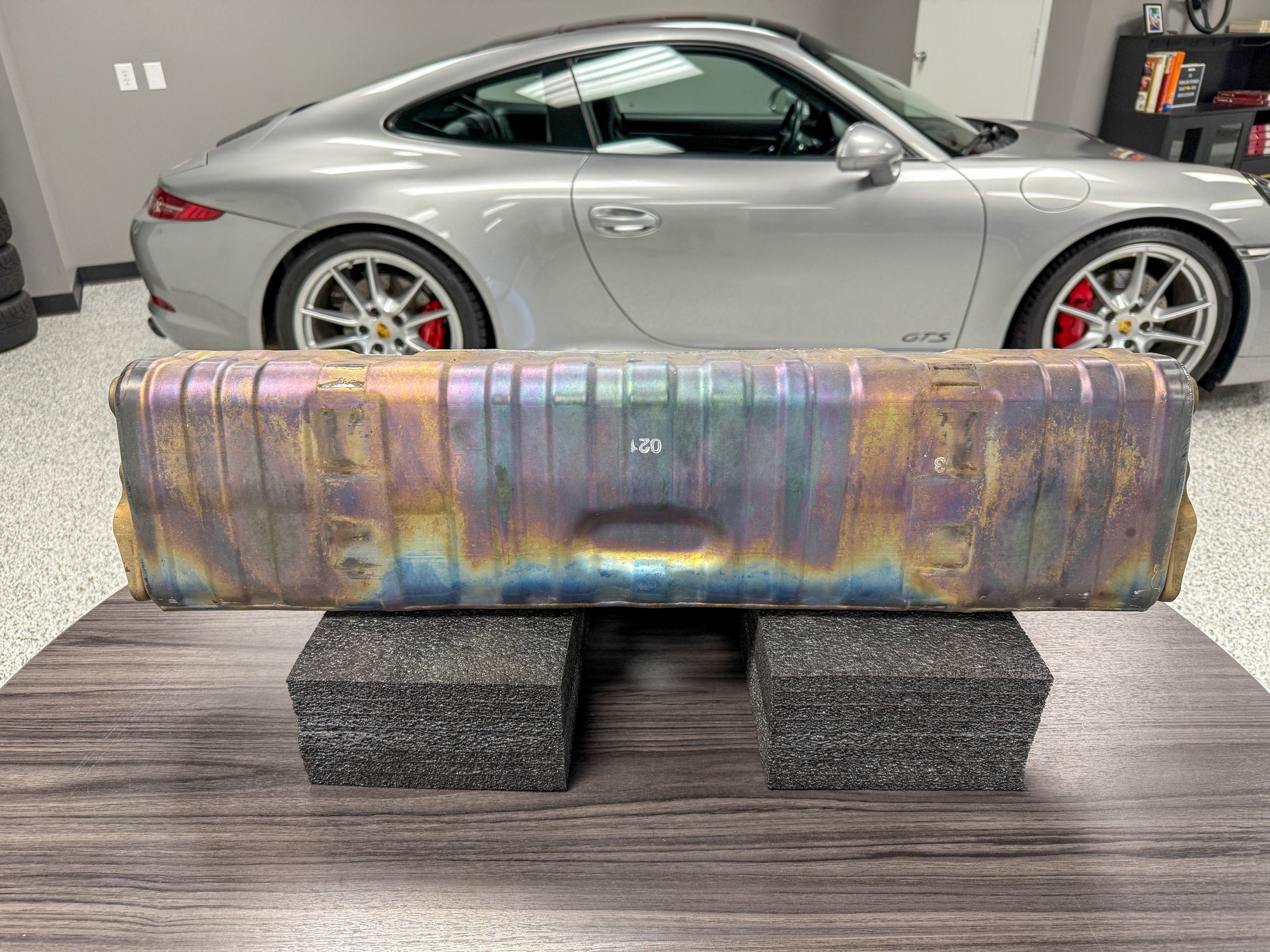 Engine - Exhaust - OEM 997 GT3RS Titanium Muffler with Tips - Used - -1 to 2026  All Models - Mooresville, NC 28117, United States