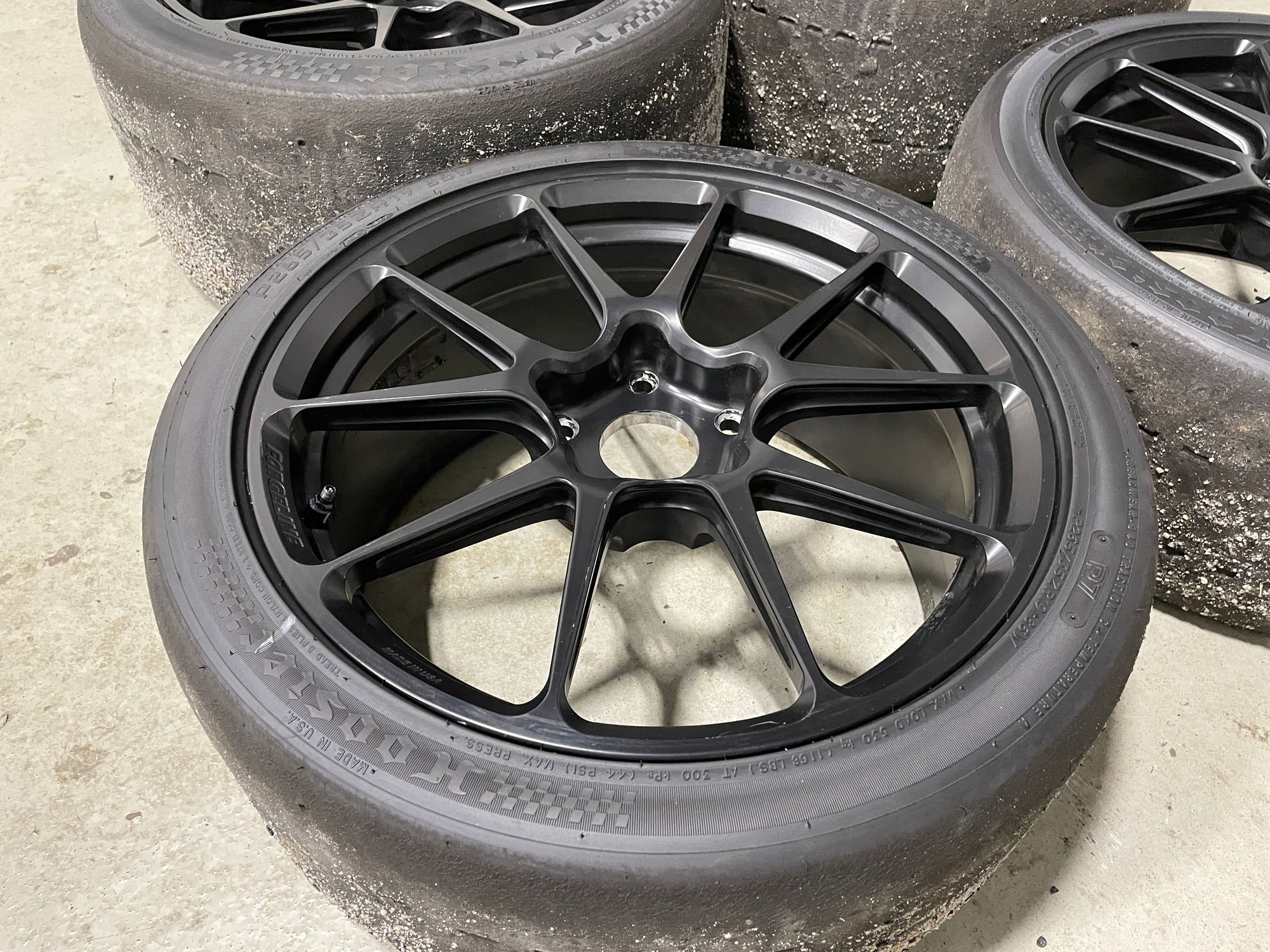 Wheels and Tires/Axles - Forgeline GS1R 19" Satin Black for 718 GT4 with Hoosier R7 + TPMS - Used - 0  All Models - Oakland, NJ 07436, United States