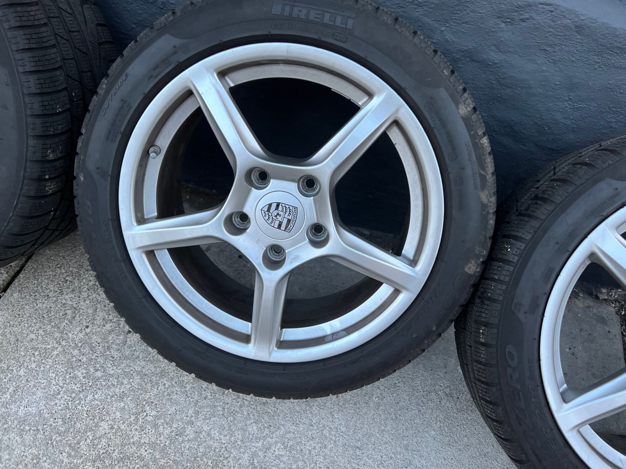 Wheels and Tires/Axles - FS: Porsche 18" Snow Tire Kit for 718 Cars w/center caps - Used - 2017 to 2023 Porsche Boxster - 2017 to 2023 Porsche 718 Boxster - 2017 to 2023 Porsche 718 Cayman - 2017 to 2023 Porsche 718 - 2017 to 2023 Porsche Cayman - Syracuse, NY 13203, United States