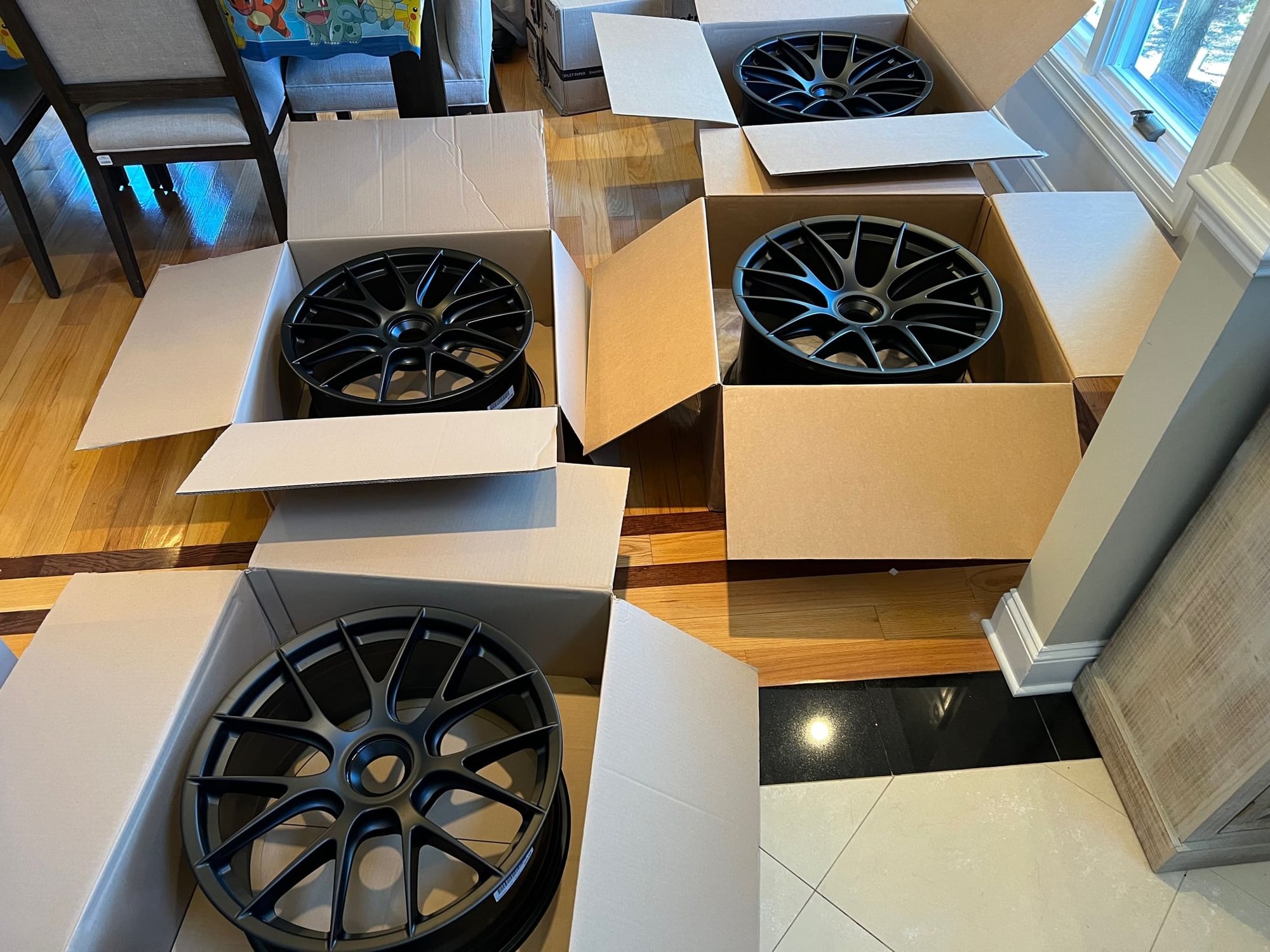 Wheels and Tires/Axles - 20"/21" Staggered Magnesium Wheels for 991 GT3RS & G2RS Weissach Satin Black RE 1746 - New - Short Hills, NJ 7041, United States