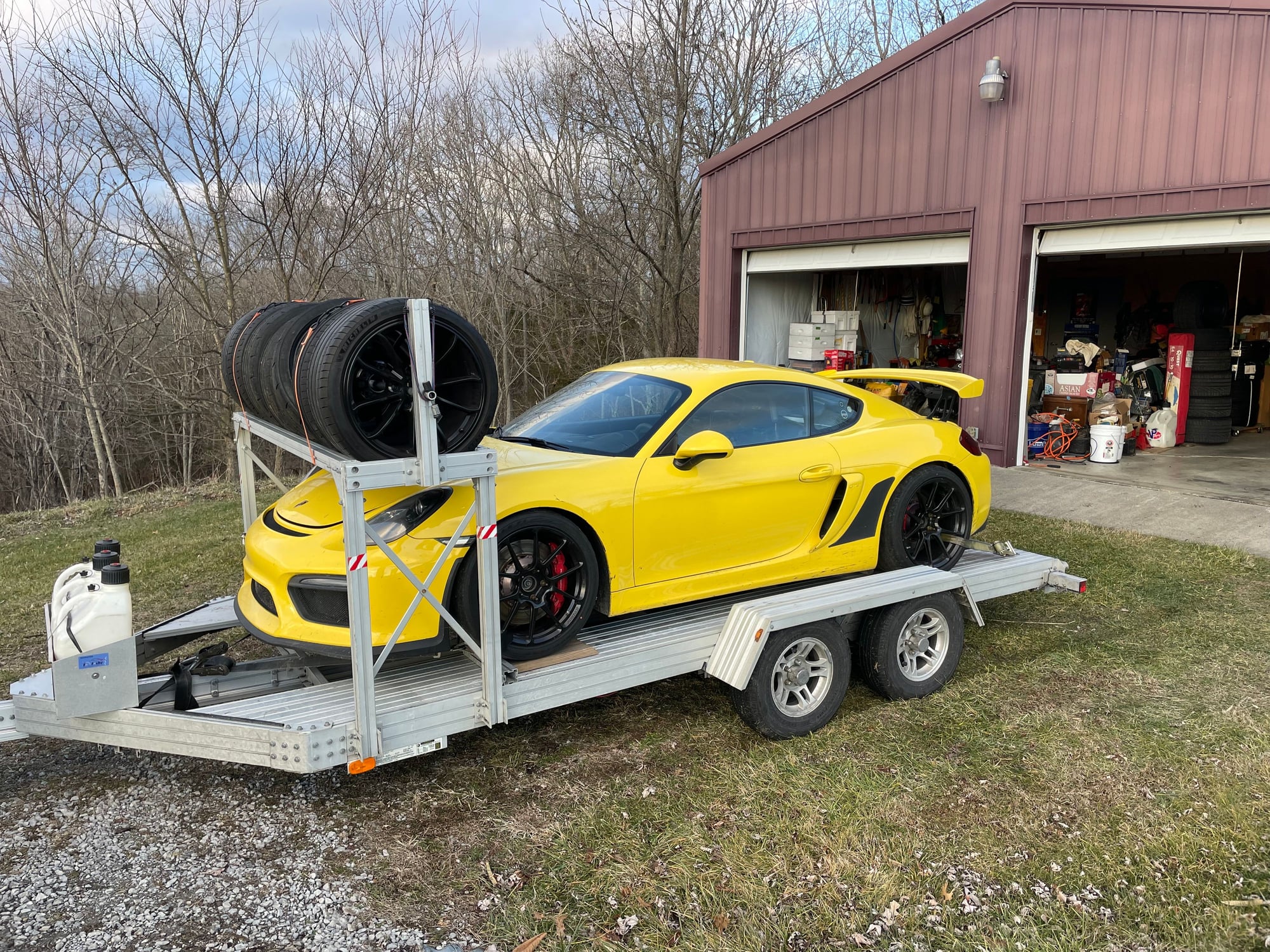 2016 Porsche Cayman GT4 - Don’t bring a trailer! 981 GT4 in Racing Yellow & 2016 Trailex CT-8405 trailer - Used - VIN WP0AC2A85GK191439 - 38,140 Miles - 6 cyl - 2WD - Manual - Coupe - Yellow - Louisville, KY 40205, United States