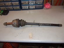 Dirty 1/2 CV axle assembly, original passenger's side from the Red Witch.
