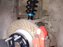 Ceika coil overs and Rennline 15mm spacer, rear