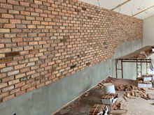 Exposed brick wall started