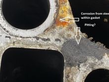 Corrosion damage on No5 cylinder leading to failure