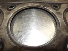 4.7 gasket, from the "cylinder side". Easy to see how much of this gasket "hangs over" into the coolant. Note the change in color between the "captive" portion of the gasket and the "exposed" portion.