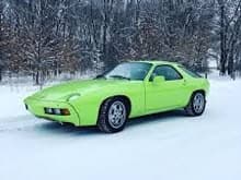 A few years ago this guy posted this car, 1985 backdated with dials, spoiler and rub delete..also had pasha inserts and was painted  1978-only color  Apple Green.

So far it’s the only apple green 928 I’ve ever set eyes on…

I would think 85-86 would be the car to backdate…lighter OB body and arguably the highest power to weight with minimal mods…I always thought I’d love to see GTS flares on a wingless body and singer-style tartan interior… 