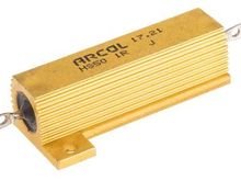 Arcol HS50 Series Aluminium Housed Axial Wire Wound Panel Mount Resistor, 1Ω ±5% 50W