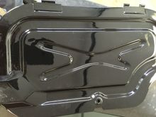 Newly painted lid waiting to go in.