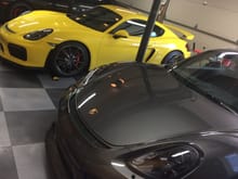 Next to the Racing Yellow garage mate we had for about 6 months before it was traded…