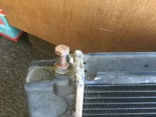 Is this the correct bolt? This is on the bottom right side of the radiator.