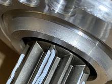 Marked teeth with paint to look for where flywheel is engaging