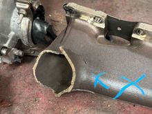 Toasted 992 Passenger side exhaust manifold