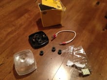 Hela light with case, wiring harness, three rubber gaskets and 16 bulb LED lamp