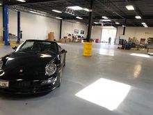 Their test 997. Late in the afternoon and all the cars in the shop were out to the customers