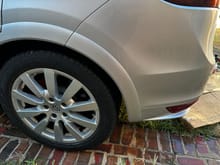After re-installing wheel arch